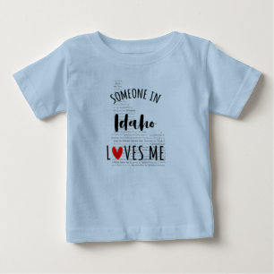 Someone In Idaho Loves Me Map Baby T shirt