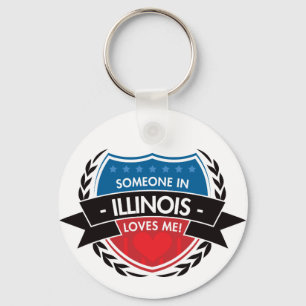 Someone In Illinois Loves Me Key Ring