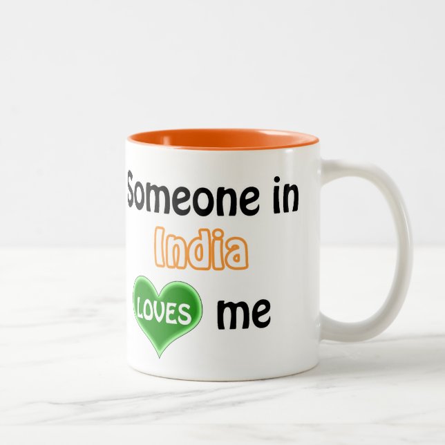 Someone in India loves me Two-Tone Coffee Mug (Right)