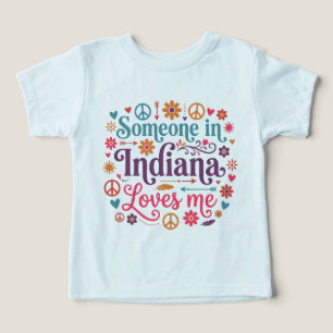 Someone in Indiana Loves Me Boho Hippie Design