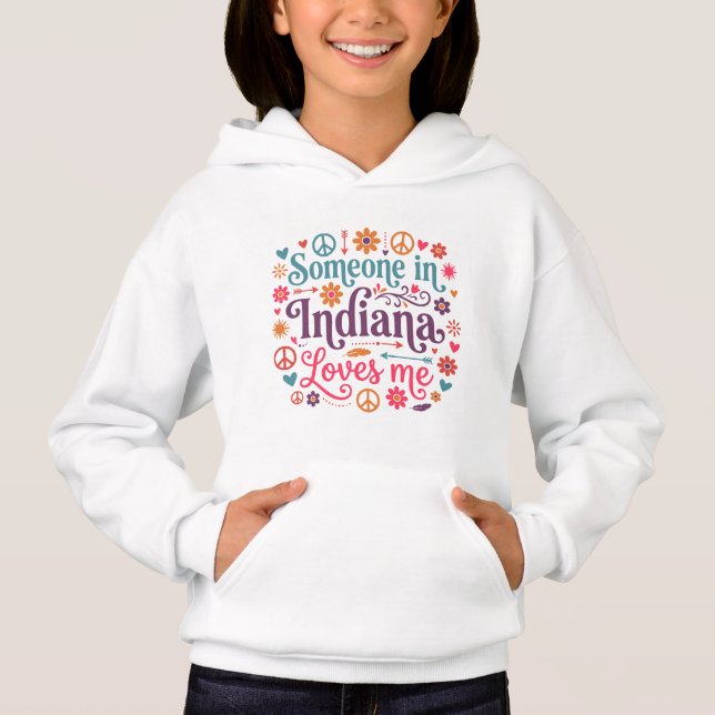 Someone in Indiana Loves Me Boho Hippie Design (Front)