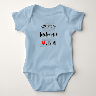 Someone In Indiana Loves Me Map Baby Bodysuit