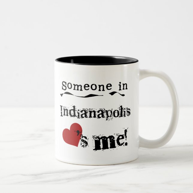 Someone in Indianapolis Two-Tone Coffee Mug (Right)
