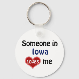 Someone in Iowa Loves me Key Ring