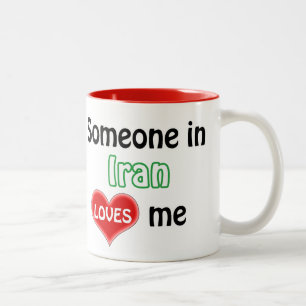 Someone in Iran loves me Two-Tone Coffee Mug