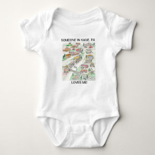 Someone in Kane, PA LOVES ME baby one piece Baby Bodysuit
