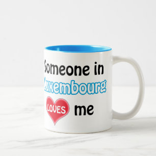 Someone in Luxembourg loves me Two-Tone Coffee Mug