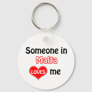Someone in Malta Loves Key Ring