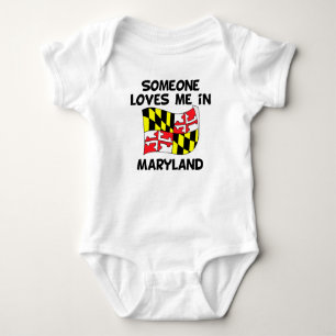 Someone In Maryland Loves Me Baby Bodysuit