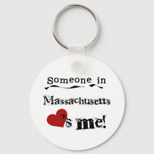 Someone In Massachusetts Loves Me Key Ring