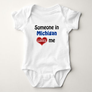 Someone in Michigan loves me Baby Bodysuit