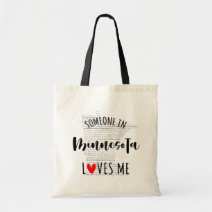 Someone In Minnesota Loves Me Your Custom Name Tote Bag