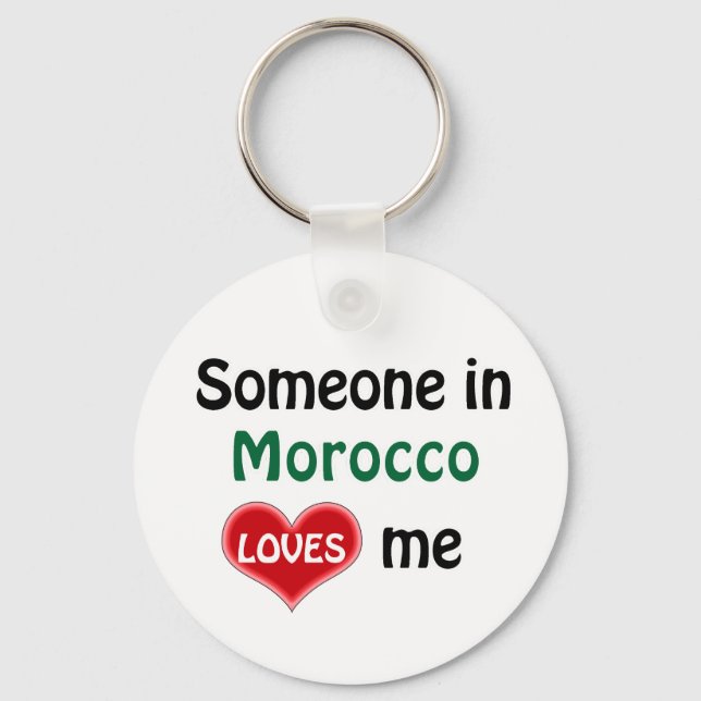 Someone in Morocco Loves me Key Ring (Front)