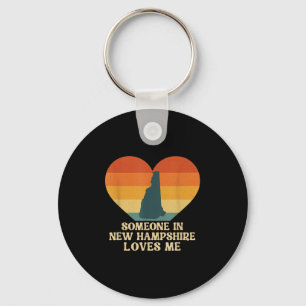 Someone In New Hampshire Loves Me Nh Us State Retr Key Ring