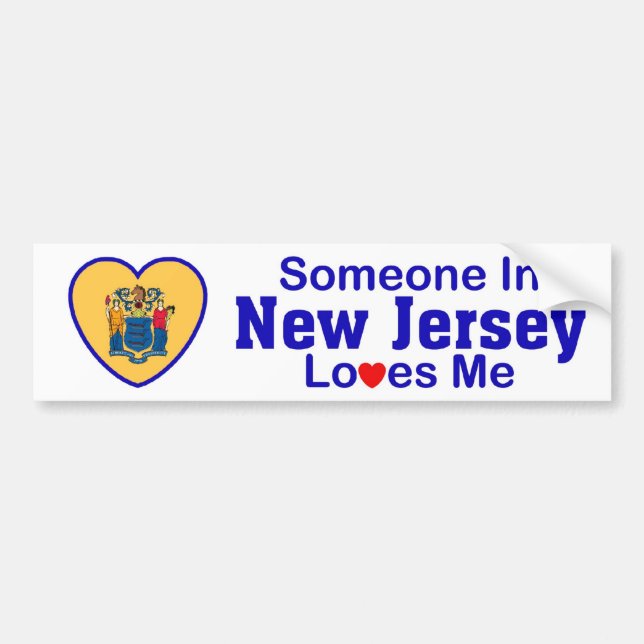 Someone In New Jersey Loves Me Bumper Sticker (Front)