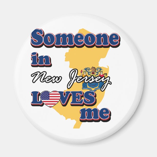 Someone in New Jersey loves me Magnet (Front)