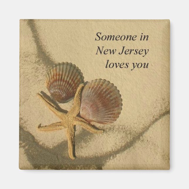 Someone In New Jersey Loves You-Beach Shells Magnet (Front)