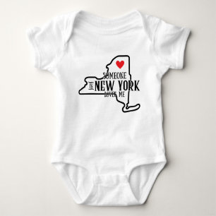 Someone in New York Loves Me Baby Bodysuit