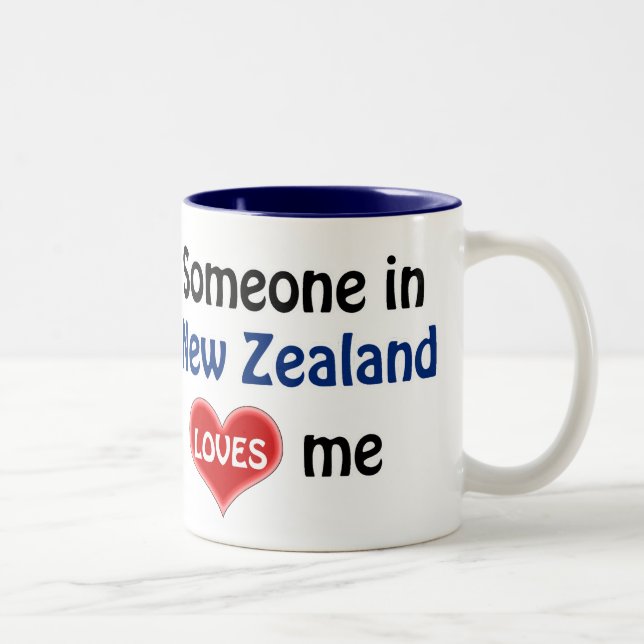 Someone in New Zealand loves me Two-Tone Coffee Mug (Right)