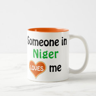Someone in Niger loves me Two-Tone Coffee Mug