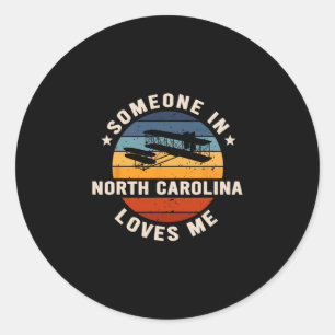 Someone In North Carolina Loves Me Classic Round Sticker