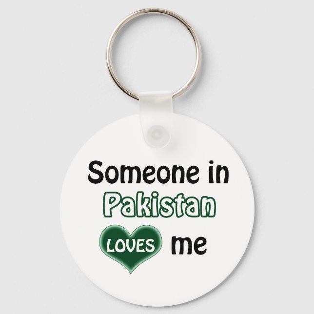 Someone in Pakistan Loves me Key Ring (Front)
