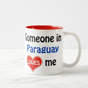 Someone in Paraguay loves me Two-Tone Coffee Mug