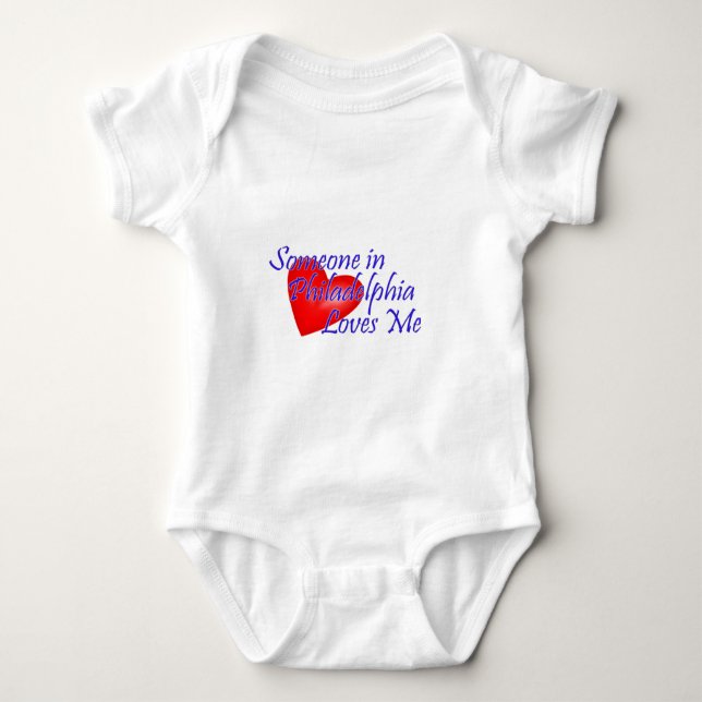 Someone in Philadelphia Loves Me Baby Bodysuit (Front)