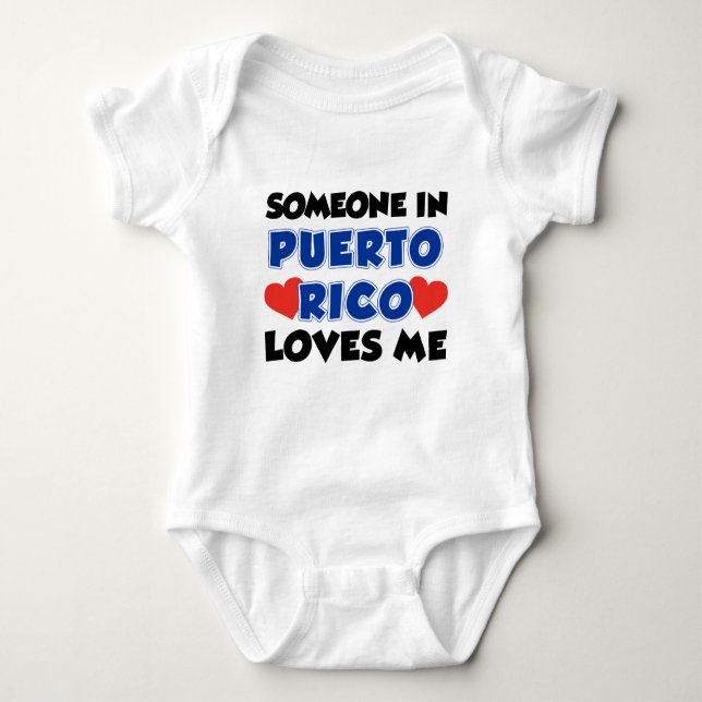 Someone In Puerto Rico Loves Me Baby Bodysuit (Front)