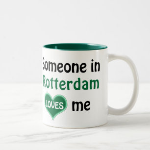 Someone in Rotterdam loves me Two-Tone Coffee Mug