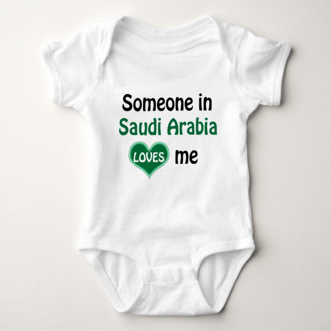 Someone in Saudi Arabia loves me Baby Bodysuit (Front)