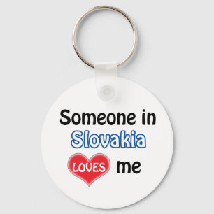 Someone in Slovakia Loves me Key Ring