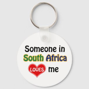 Someone in South Africa Loves me Key Ring