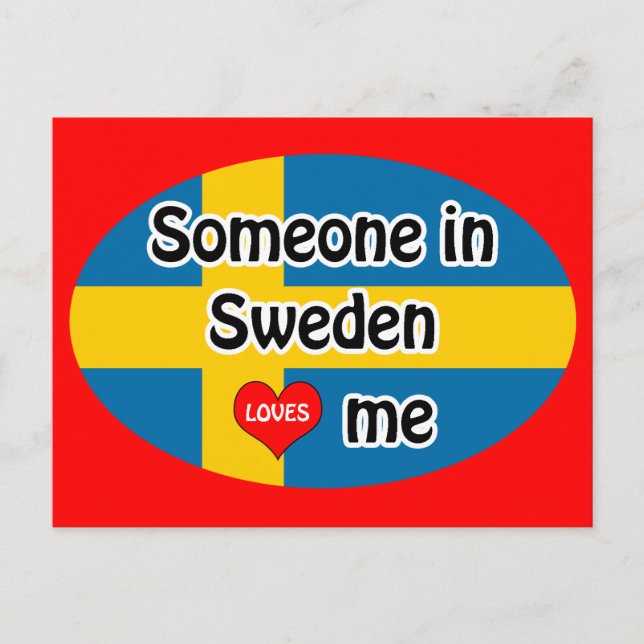 Someone in Sweden Loves me Postcard (Front)