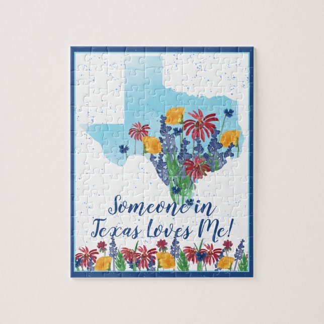 Someone in Texas Loves Me Jigsaw Puzzle (Vertical)