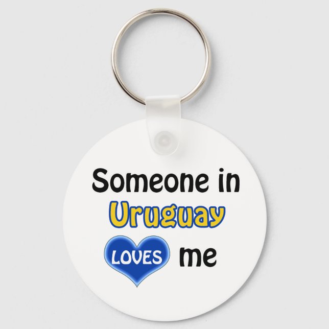 Someone in Uruguay Loves me Key Ring (Front)
