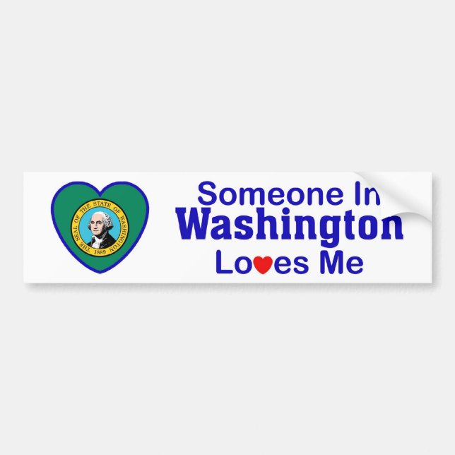 Someone In Washington Loves Me Bumper Sticker (Front)