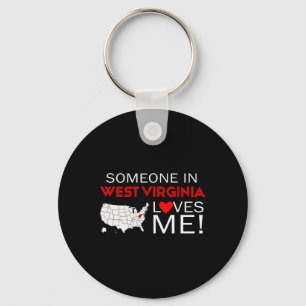 Someone In West Virginia Loves Me Key Ring