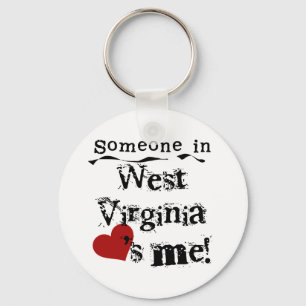 Someone In West Virginia Loves Me Key Ring