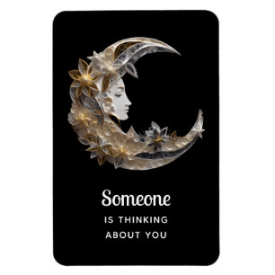 Someone is thinking about You Face in the Moon Magnet