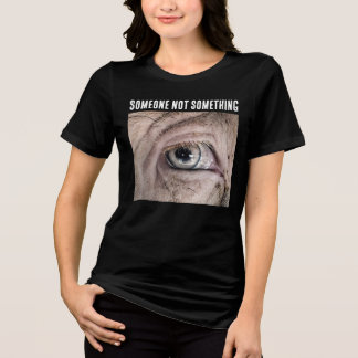 SOMEONE NOT SOMETHING PIG VEGAN T-Shirt Tri-Blend Shirt