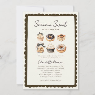 Someone Sweet is On their Way Baby Shower Invitation
