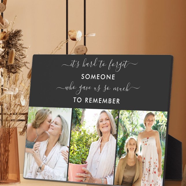 Someone to Remember 3 Photo Black Memorial Plaque (Creator Uploaded)