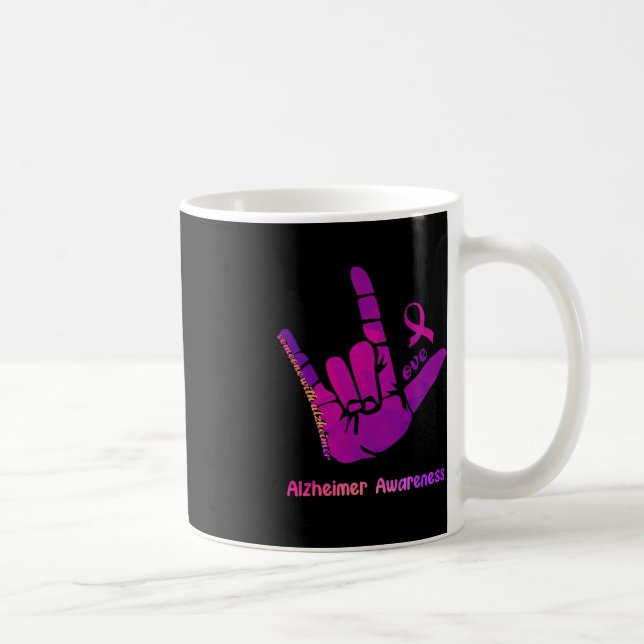Someone with Alzheimer Love Alzheimer Awareness Sh Coffee Mug (Right)