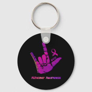 Someone with Alzheimer Love Alzheimer Awareness Sh Key Ring