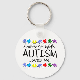 Someone With Autism Loves Me Key Ring