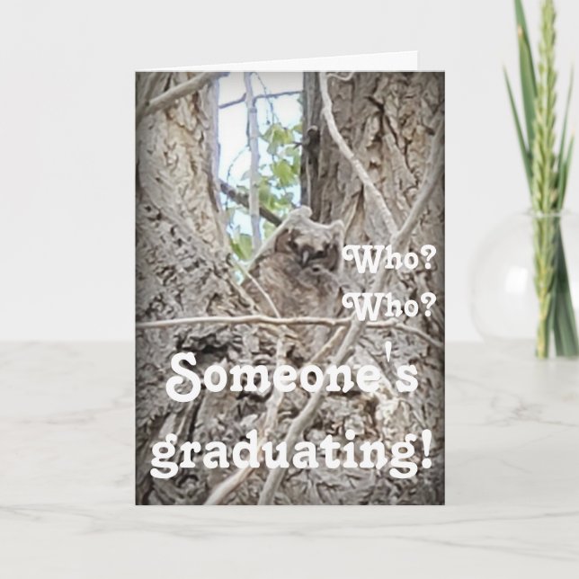 Someone's Graduating Owlet in Tree  Card (Front)