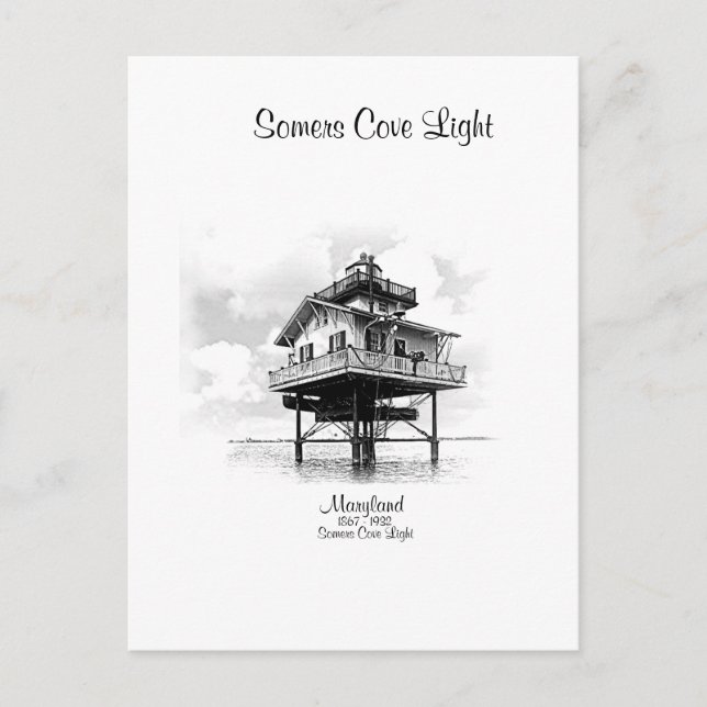 SOMERS COVE LIGHTHOUSE - POSTCARD (Front)