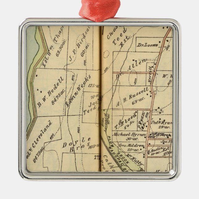 Somers, New York Metal Tree Decoration (Front)