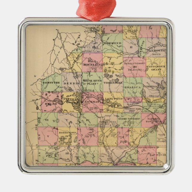 Somerset Co, Maine Metal Tree Decoration (Front)